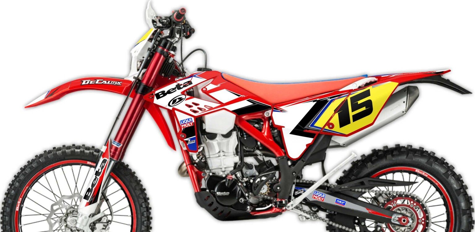 Beta 350 RR Red T-15 Series Dirt Bike Graphics Kit