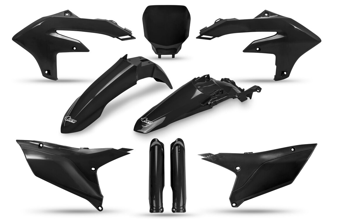 UFO Black w/ Forks Plastic Kit for 23-25 Yamaha YZ250F, YZ450F