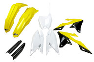 UFO OEM Color w/ Forks Plastic Kit for 18-25 Suzuki RMZ250, RMZ450