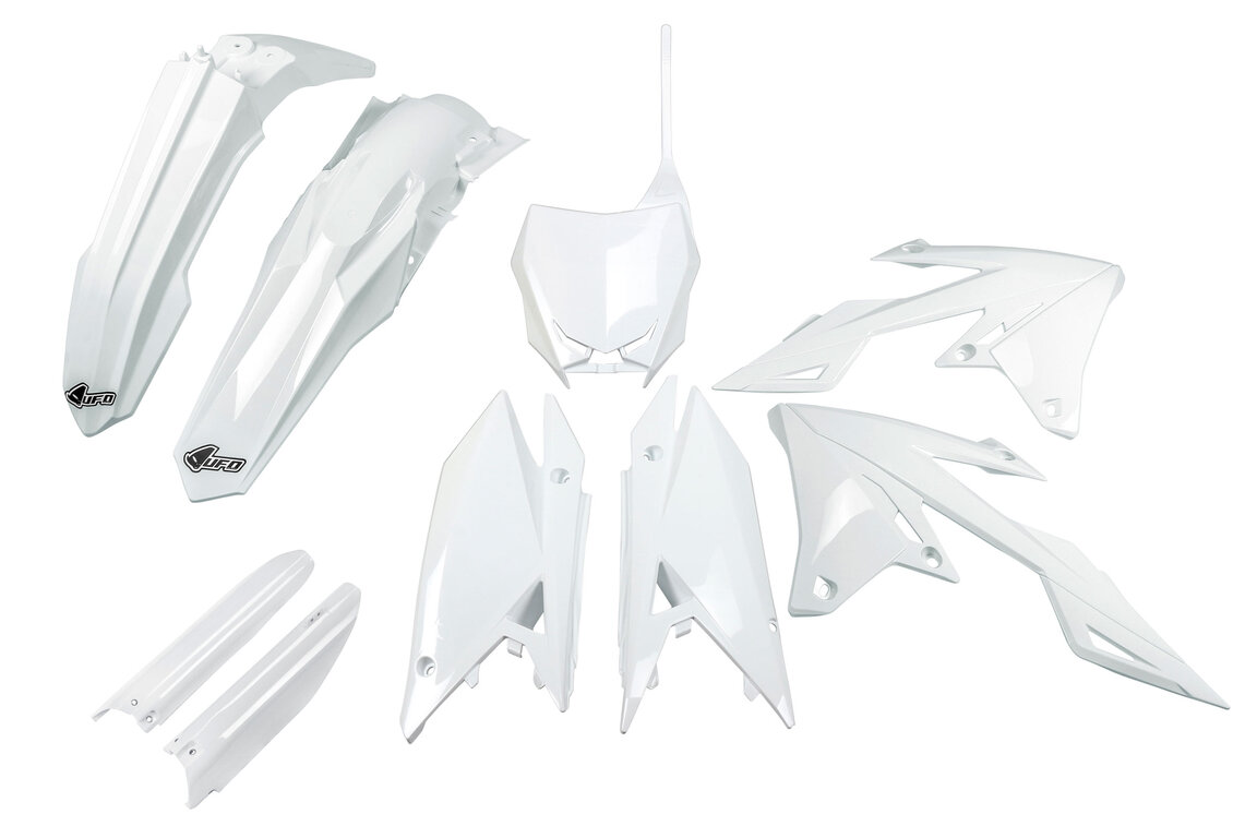 UFO White w/ Forks Plastic Kit for 18-25 Suzuki RMZ250, RMZ450