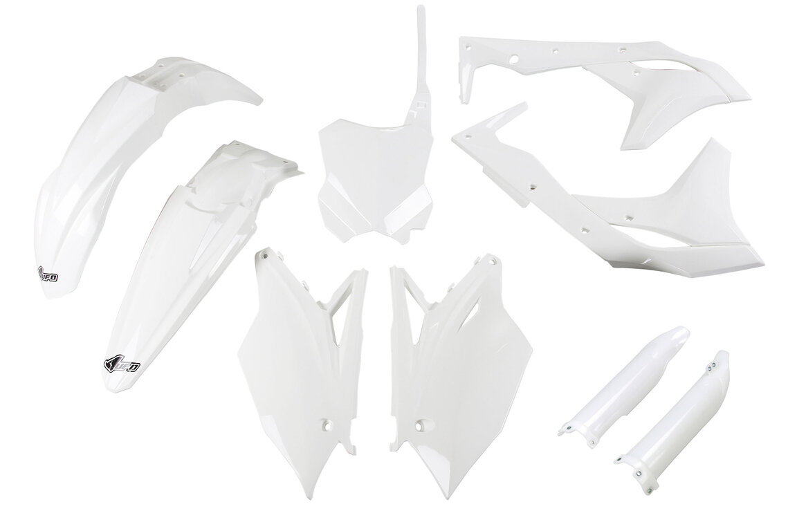 UFO White w/ Forks Plastic Kit for 17-20 Kawasaki KX250F