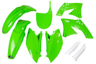 UFO Green w/ Forks Plastic Kit for 09-12 Kawasaki KX250F