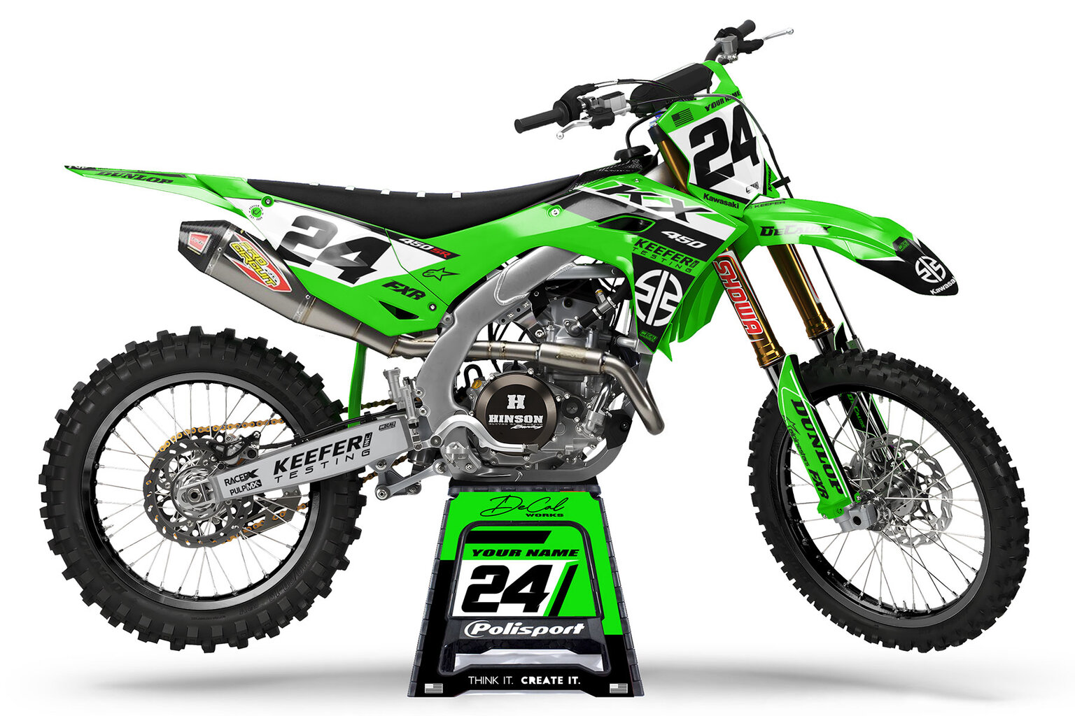 Kawasaki KX450F Green MFG Series 24 Dirt Bike Graphics Kit